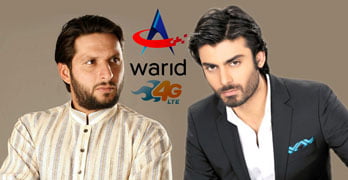 Warid to introduce Fawad Khan, Shahid Afridi in the 4G campaign