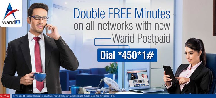 Enjoy the Warid Offer for Double Free Minutes for Postpaid Subscriptions