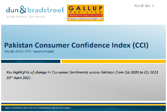 Pakistan Consumer Confidence Index (CCI) Q4 2021 report issued by Dun & Bradstreet and Gallup Pakistan