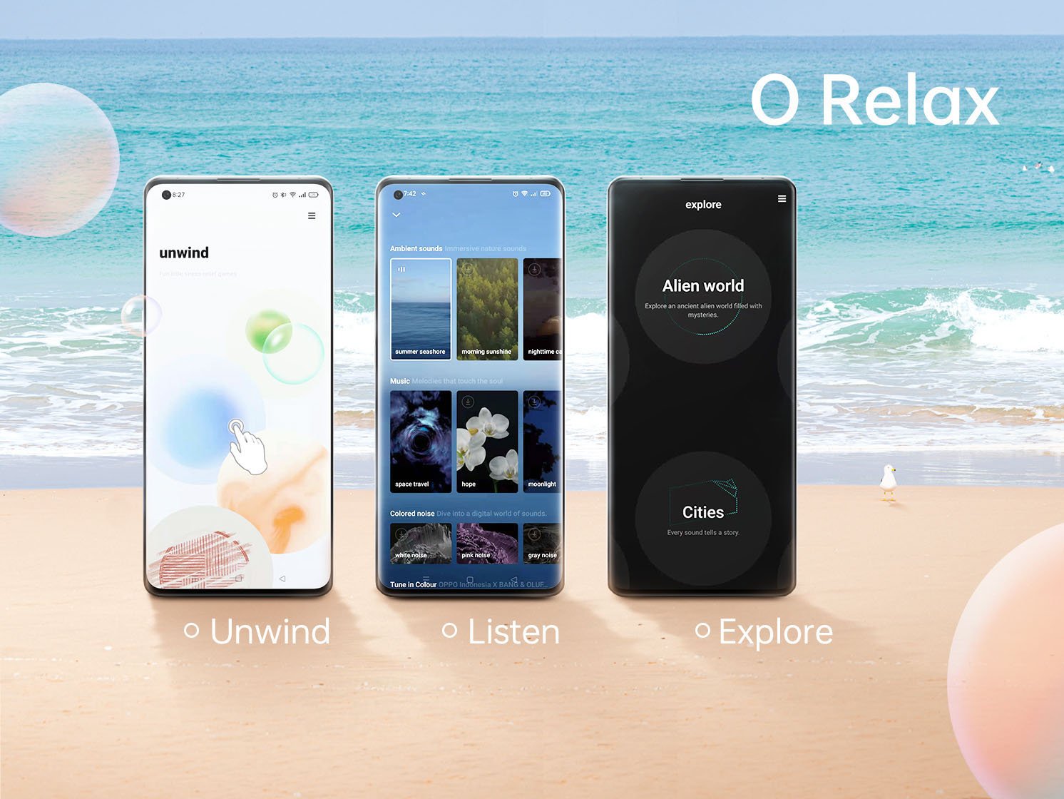 OPPO Find X5 series is equipped with the newest version of O Relax, which brings a Moment of Calm for the users