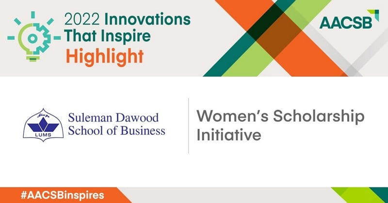AACSB’s ‘Innovations That Inspire’ initiative recognizes Suleman Dawood School of Business at LUMS