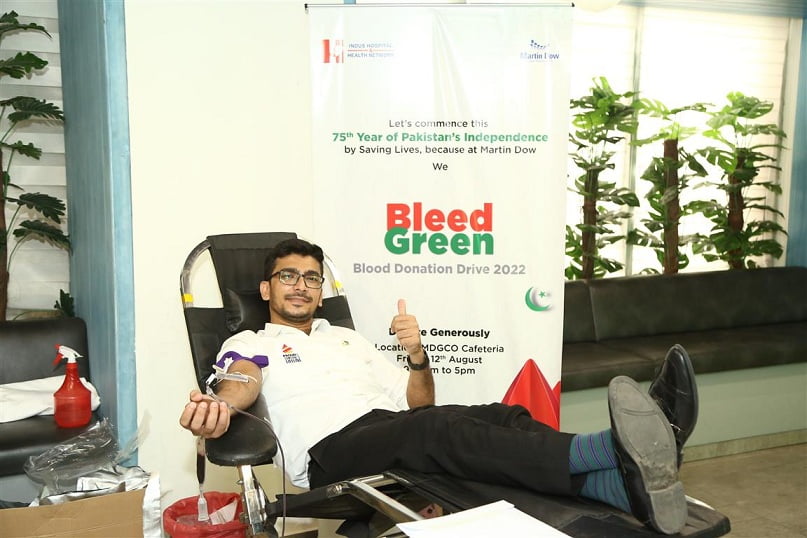 Martin Dow bleeds green to save lives